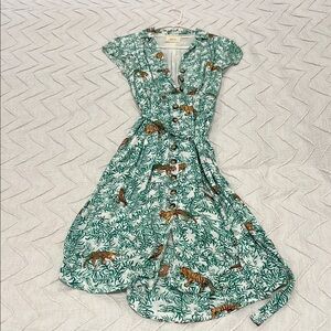 Anthropologie Maeve Catherine Tiger Shirtdress